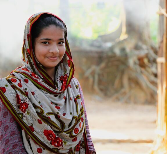 An adolescent girl after attending her first community-based SRHR session in Moulavibazar, Sylhet.