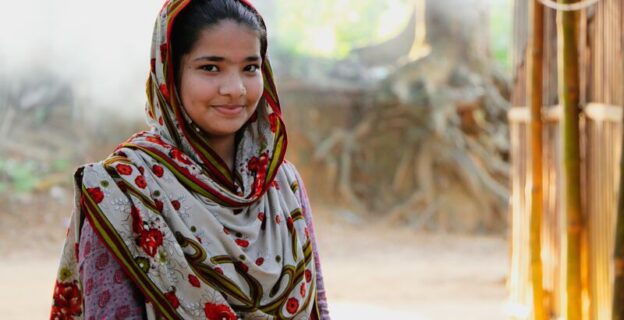 An adolescent girl after attending her first community-based SRHR session in Moulavibazar, Sylhet.